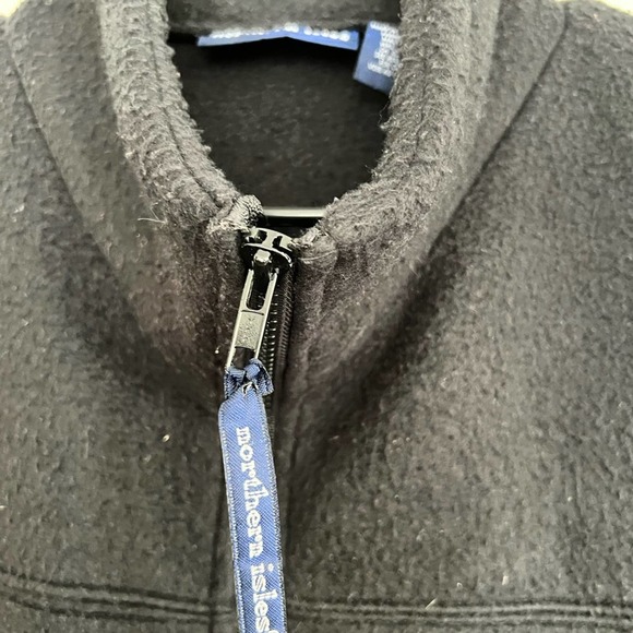 MENS NORTHERN ISLES BLACK FLEECE ZIP VEST SIZE XL SPUN POLYESTER NICE - Picture 4 of 5